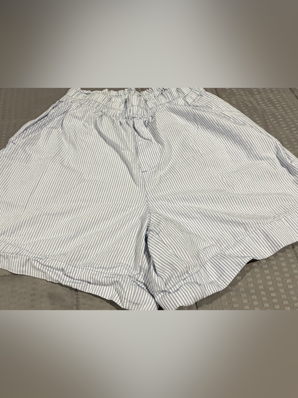 aerie Light Blue & White Thin Stripe Athletic Shorts